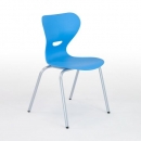 Vierbeinstuhl mit Kunststoff- Sitzschale, Sitzhöhe DIN 4 - 38 cm