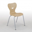 Vierbeinstuhl mit Sperrholz- Sitzschale, Sitzhöhe DIN 4 - 38 cm