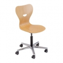 Drehstuhl mit Sperrholz Sitzschale, Standfüße, HV1