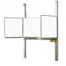 Pylonenklapptafel Whiteboard 200x120 cm, 5 Schreibflächen Stahlemaille weiß
