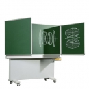 Klappschiebetafel fahrbar, 150x100 cm, grün für Kreide