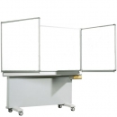 Whiteboard Klappschiebetafel 200x100cm fahrbar