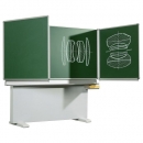 Klappschiebetafel freistehend, 200x100 cm, grün für Kreide