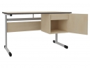 Lehrertisch mit Vollkernplatte, Unterschrank mit Schublade innen, abschließbar