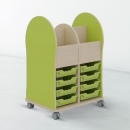 Leseratte Maxi, 4 Fächer und 8 Schübe