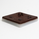 Simuliertes Gewebe mit Hautläsionen, dunkelhäutig