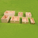 Schubladenkasten aus Buchenholz B/H/T 22x17x36 cm