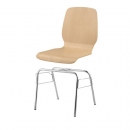 Stapelstuhl mit Schale Mailand und Chromgestell Phoenix