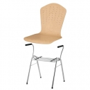 Stapelstuhl mit Schale London und Chromgestell Dallas AL