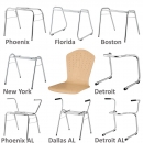 Stapelstuhl mit Schale London und Chromgestell Dallas AL