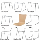 Stapelstuhl mit Schale Madrid und Chromgestell Dallas AL