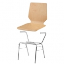 Stapelstuhl mit Schale Berlin und Chromgestell Phoenix AL