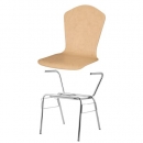 Stapelstuhl mit Schale London und Chromgestell Phoenix AL