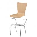 Stapelstuhl mit Schale Madrid und Chromgestell Phoenix AL