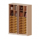 ErgoTray Schrank, zweiteilig, vierreihig, 5 Ordnerhöhen