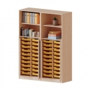 ErgoTray Schrank, zweiteilig, vierreihig, 5 Ordnerhöhen