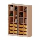 ErgoTray Schrank, zweiteilig, vierreihig, 5 Ordnerhöhen