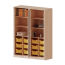 ErgoTray Schrank, zweiteilig, vierreihig, 5 Ordnerhöhen