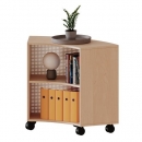 Fahrbares Sechstelkreisregal, 2 Ordnerhöhen