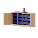 ErgoTray Schrank mit 12 Boxen, vierreihig, 2 Ordnerhöhen