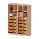 ErgoTray Kombi-Schrank mit 20 Boxen, zweiteilig, 5 Ordnerhöhen