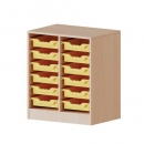 ErgoTray Regal, zweireihig, 2 Ordnerhöhen