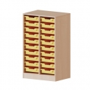 ErgoTray Regal mit 20 Boxen, zweireihig, 3 Ordnerhöhen
