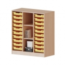 ErgoTray Regal mit 20 Boxen, dreireihig, 3 Ordnerhöhen