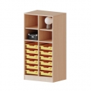 ErgoTray Regal, zweireihig, 3,5 Ordnerhöhen