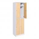 Spindschrank 2-reihig mit 4 T&uuml;ren, B/H/T 66x190x50 cm