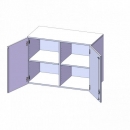 Aufsatzschrank, 2 Ordnerhöhen