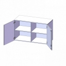 Aufsatzschrank, 2 Ordnerhöhen