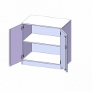Schrank 2-türig in 2 Ordnerhöhen