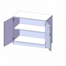 Schrank, 2 Ordnerhöhen