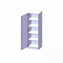 Schrank eintürig mit 5 Ordnerhöhen, B/H/T: 60x190x50 cm