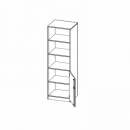 Schrank, 5 Ordnerh&ouml;hen, T&uuml;r unten (2 OH), oben 3 offene F&auml;cher