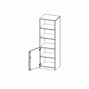 Schrank, 5 Ordnerh&ouml;hen, T&uuml;r unten (2 OH), oben 3 offene F&auml;cher