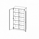 Schrank zweitürig mit 10 Fächern B/H/T: 100x190x60 cm