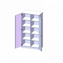 Schrank zweitürig mit 10 Fächern B/H/T: 100x190x60 cm
