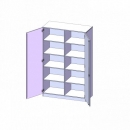 Schrank zweitürig mit 10 Fächern B/H/T: 120x190x40 cm