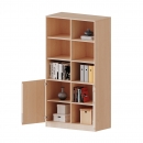 Schrank B/H/T: 120x190x50 cm, T&uuml;ren unten (2 OH), oben 3 offene F&auml;cher