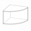 Außenecke Aufsatzregal, 1 Ordnerhöhe