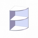 Außeneckregal, 2 Ordnerhöhen