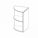 Außeneckregal, 2 Ordnerhöhen