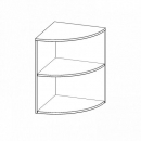 Außeneckregal, 2 Ordnerhöhen