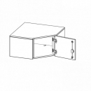 Innenecke Aufsatzschrank, 1 Ordnerhöhe