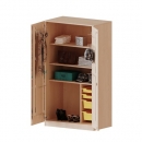 Musikschrank mit Instrumentenhalterungen und 4 Boxen, B/H/T: 104,5x190x60 cm