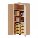 Garagenschrank, 2 Container, 2x6 flache Boxen, B/H/T 80x190x60 cm