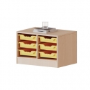 ErgoTray Regal, zweireihig, 1 Ordnerh&ouml;he