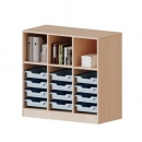 ErgoTray Regal, dreireihig, 2,5 Ordnerhöhen